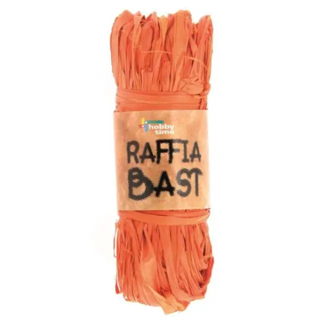 Glorex Raffia Χόρτο Χειροτεχνίας - 004 Orange - 50gr