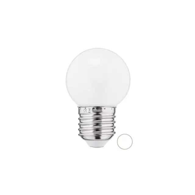 LED Bulb 1W E27 G45 240V 58Lm 6500K PC cold white