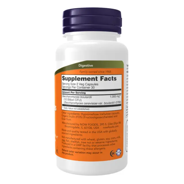 Now Foods Saccharomyces Boulardii 120 Veg Capsules 2
