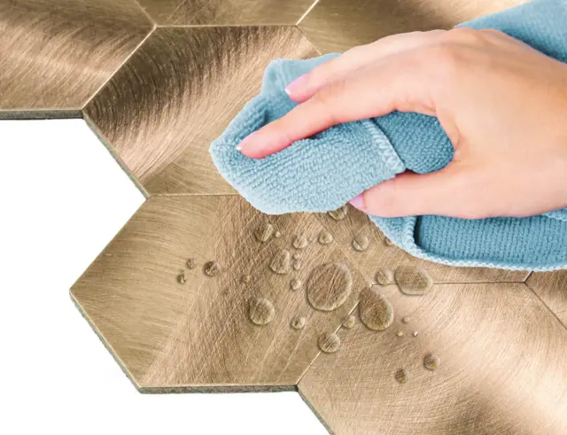 Αυτοκόλλητα Πλακάκια Hexa Douceur d'intérieur με διαστάσεις 25x23.2cm - Orange - 4 τεμάχια 1770148 3