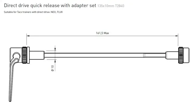 ΜΠΛΟΚΑΖ TACX DIRECT DRIVE 135x10mm ΜΕ ΑΝΤΑΠΤΟΡΑ 2