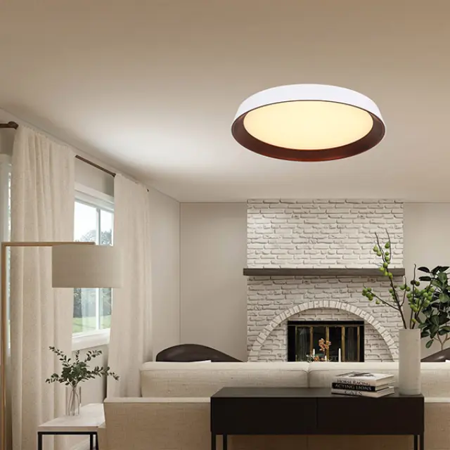 MOONLIGHT Φ70 ΛΕΥΚH-ΜΠΡΟΝΖΕ ΠΛΑΦΟΝΙΕΡΑ LED Bronze Άσπρο
