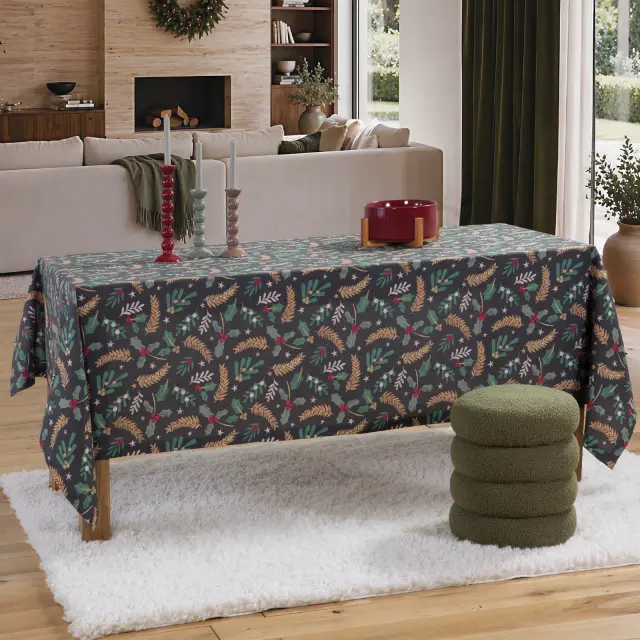 Nef-Nef Homeware Τραπεζομάντηλο Spiritus 140x140 Γκρι
