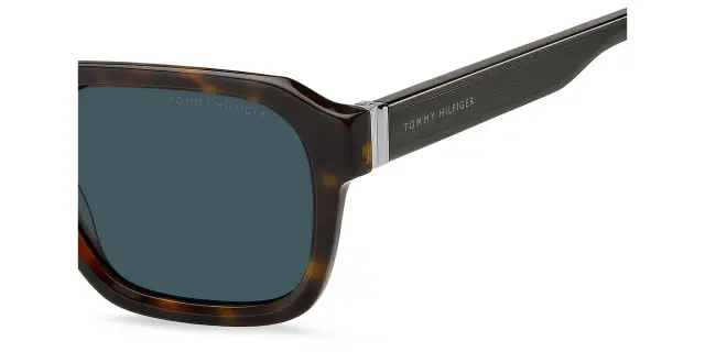 Tommy Hilfiger Γυαλιά Ηλίου με Καφέ Κοκκάλινο Σκελετό και Μπλε Φακό TH2310/S 086/KU 3