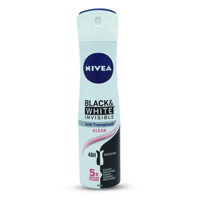 Nivea Spray Black & White Invisible 48h Anti-transpirant 150ml