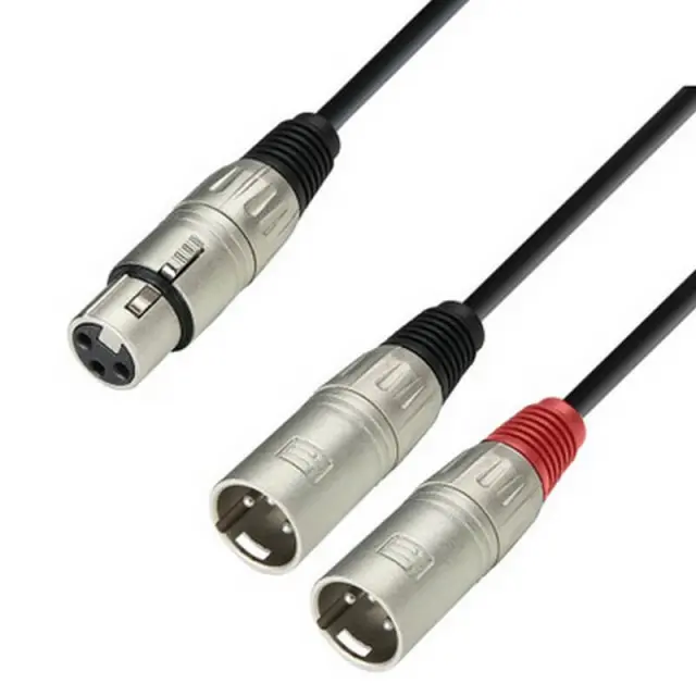 Adam Hall K3YFMM0100 3Star Series Καλώδιο Audio 2xXLR(m) - XLR(f) 1m Μαύρο