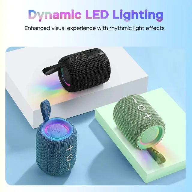 Tribit StormBox Mini BTS33 Ποιοτικο και Δυνατο Bluetooth Speaker 12W IPX7 Green Φορητό Αδιάβροχο Ηχείο με Led Φωτισμο και 12 Ωρες Αυτονομια 2