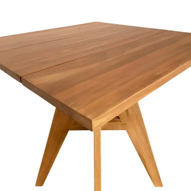 Τραπέζι Cadrada pakoworld teak ξύλο σε φυσική απόχρωση 70x70x76εκ 2