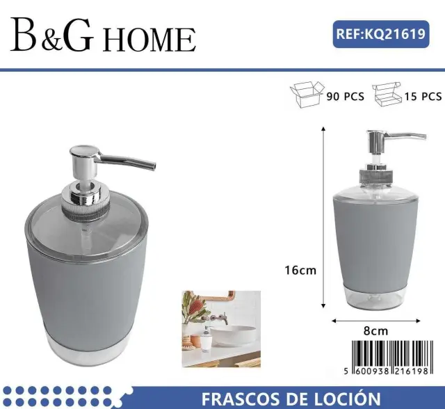 Θήκες κρεμοσάπουνου Dispenser πλαστικές - Σετ 5pcs - Grey - 21619 2