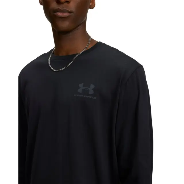 Under Armour Sportstyle Long Sleeve (1329585-002) - Μαύρο-Γκρί 3