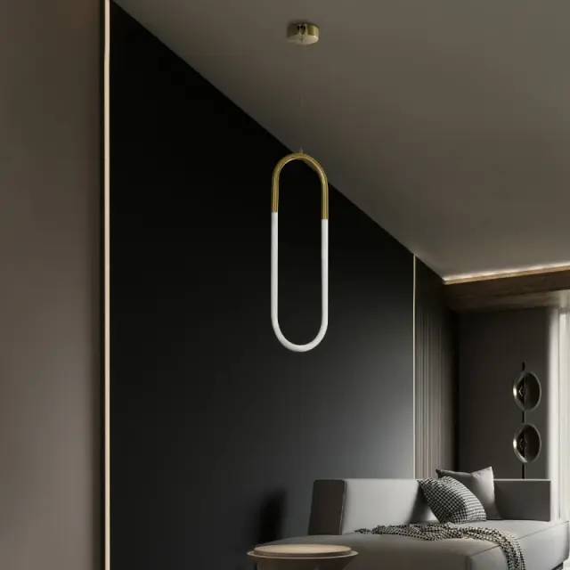 LED Κρεμαστό Φωτιστικό Οροφής GLOW 18Watt CCT με On/Off Χρυσό Πλατίνα και Λευκό Νήμα KLV-101-0176 2
