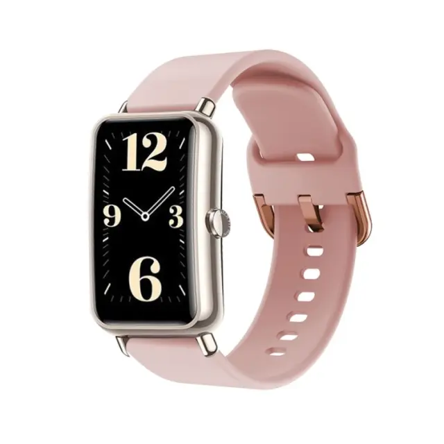 Silicone Λουράκι με Μπαρέτα 16mm-Pink OEM