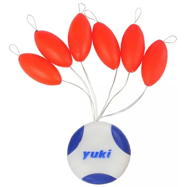 Φλοτεράκια Yuki Oval Floating Beads With Stopper PFY 19 Red