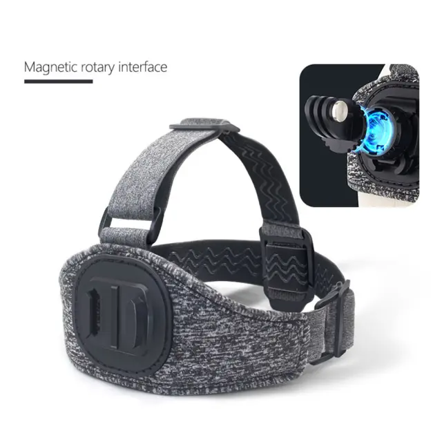Techsuit - GoPro Holder (JX-003) - Headband with Magnetic Base - Gray 2