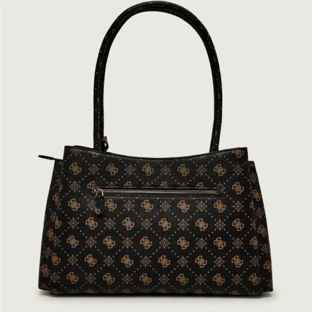Guess - Γυναικεία Τσάντα Emelie Logo HWGP9928220-ESL Μαύρο Καφέ 3