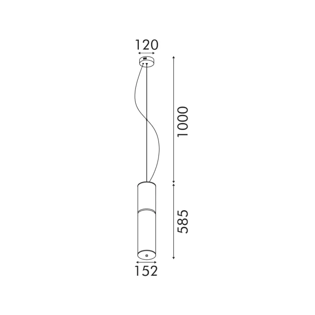 ΚΡΕΜΑΣΤΟ ΦΩΤΙΣΤΙΚΟ ACA HM250482SM ΜΑΥΡΟ ΦΙΜΕ ΓΥΑΛΙ LED 19W 2700K-3000K-4000K IP20 D15XH120CM / HM250482SM 3