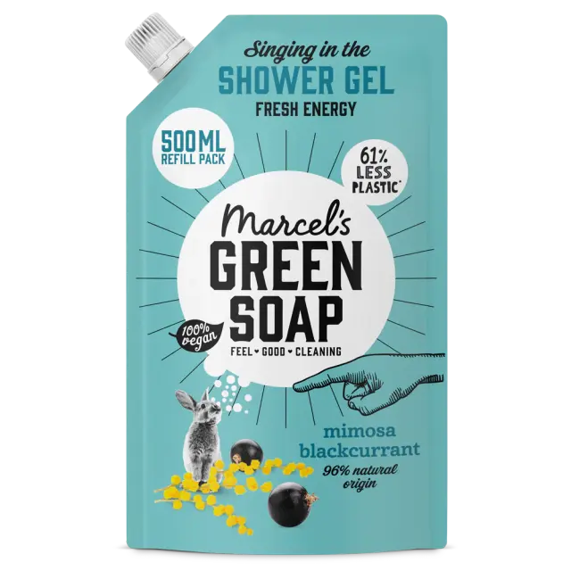 Marcel's Green Soap Αφρόλουτρο - Μιμόζα & Μαύρη Σταφίδα - Ανταλλακτικό - 500 ml