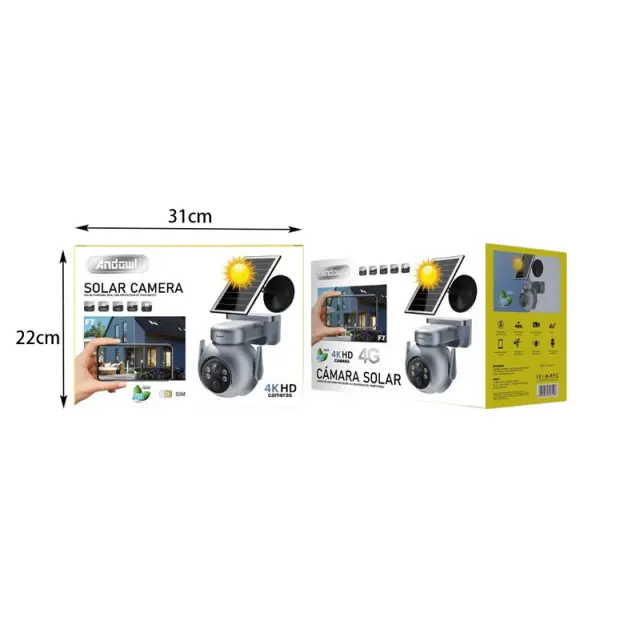 Andowl Κάμερα με κάρτα SIM 4K HD - Solar Camera 4K 075043 2