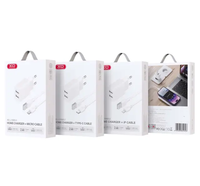 XO L109 (UK) Dual USB-A 2.4A Charger with lightning cable 16.006.0262 3