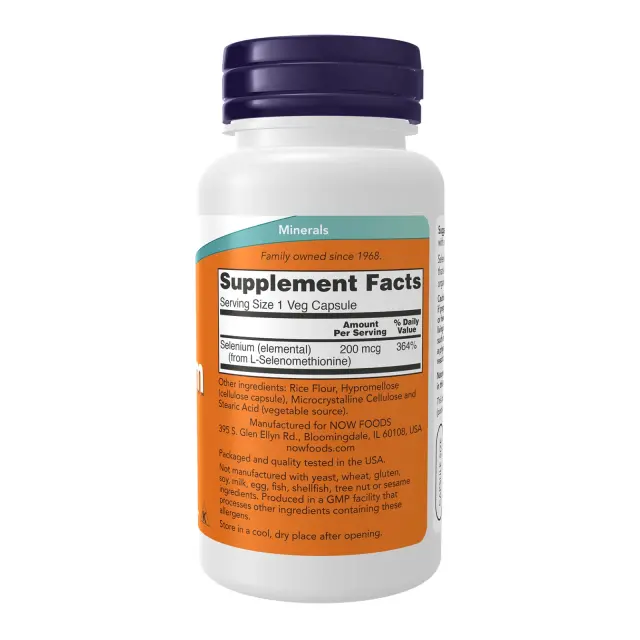 Now Foods Selenium 200mcg 90 vcaps (733739014856) 3