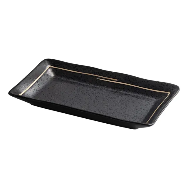 Beauty Home Πιατέλα πορσελάνης Gaia Αrt 7700-2 21x12 Μαύρο/Black 2
