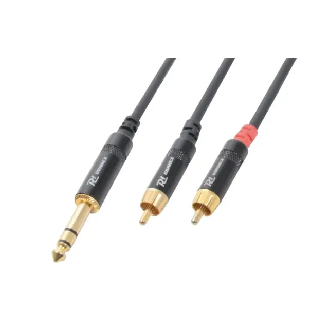 POWER DYNAMICS CABLE 6.3 Stereo- 2 RCA αρσ. 1.5m