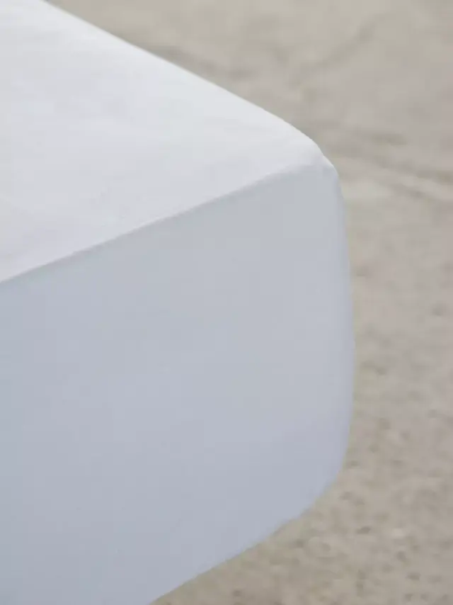 Σεντόνι 100x200+32 Μονό Nima Unicolors White 100% βαμβακερόΜε Λάστιχο