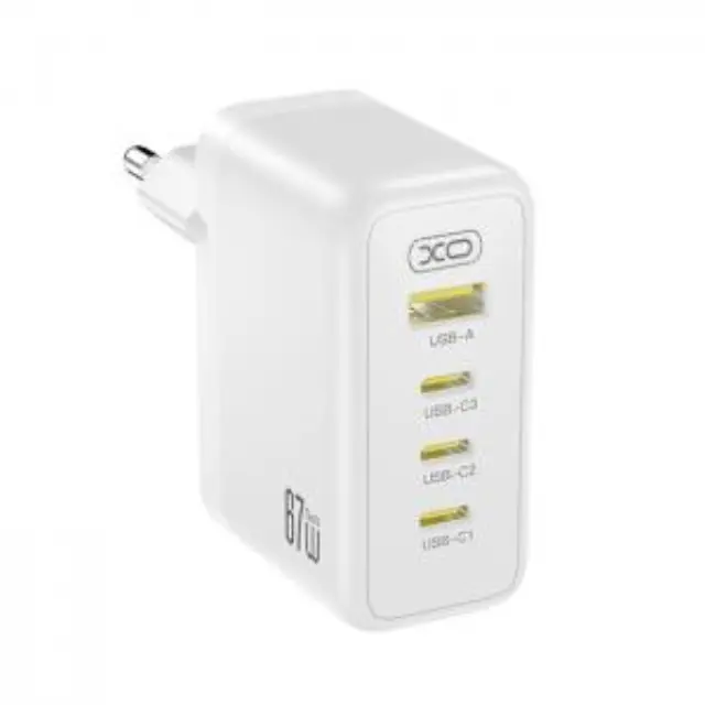 Universal φορτιστής GaN με 4 εξόδους, 3x USB-C & 1x USB-A, 67W 2