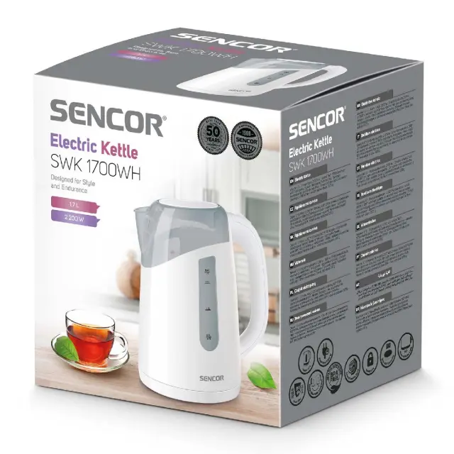 Βραστήρας Central 360° STRIX Connectorb 1,7lt 2200W Sencor SWK 1700WH Λευκό 2