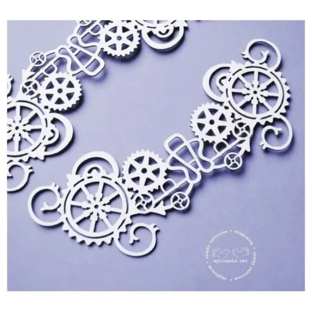 Διακοσμητικά Chipboard γρανάζια, 14,5 cm, 2τεμ.