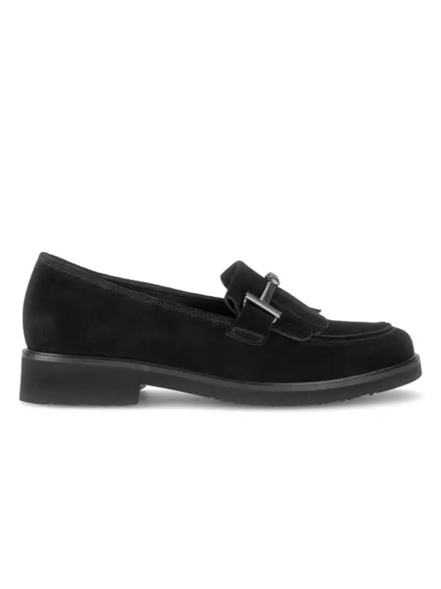 Gabor Μοκασίνια-Loafers Γυναικείο δέρμα suede Μαύρο GAB/401102 001-BLACK - 39 3