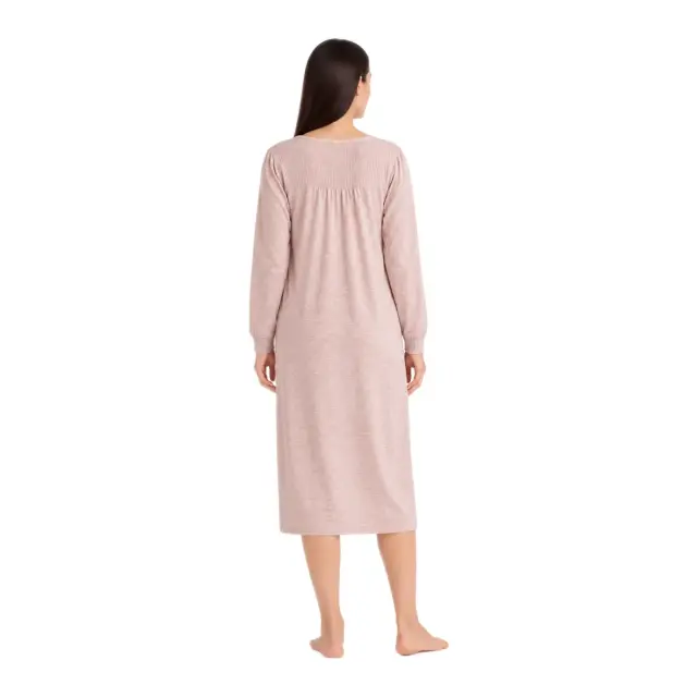 Rachel Γυναικείο Νυχτικό Κλασσικό Cashmere, Χρώμα Ροζ 3