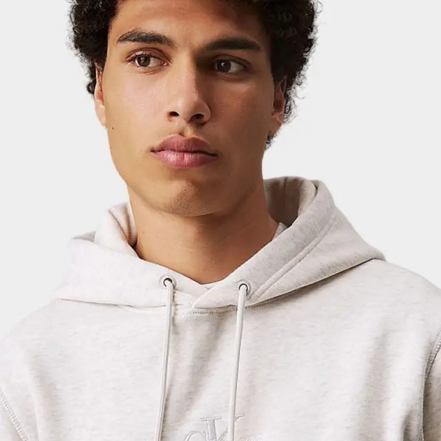 Calvin Klein - Fleece Monogram Φούτερ J30J325629-P6G Γκρι - XL 3