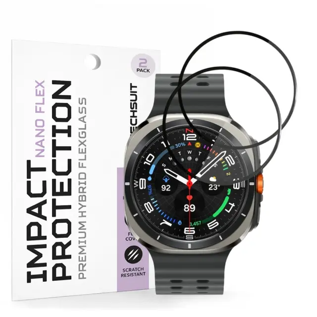 Techsuit® 2-Pack Nano Flex Προστασία για Galaxy Watch Ultra 47mm-Black