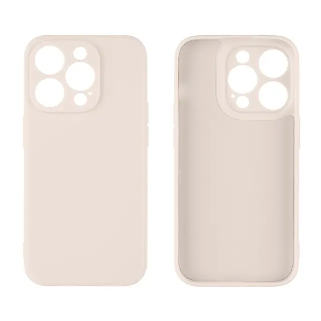OBAL:ME Matte TPU Case for Apple iPhone 15 Pro Beige 2