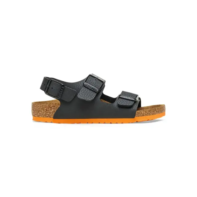 Birkenstock Παιδικές Παντόφλες Σανδάλια Milano Kids Birko-Flor Narrow, Χρώμα Desert Soil Black - 26 2
