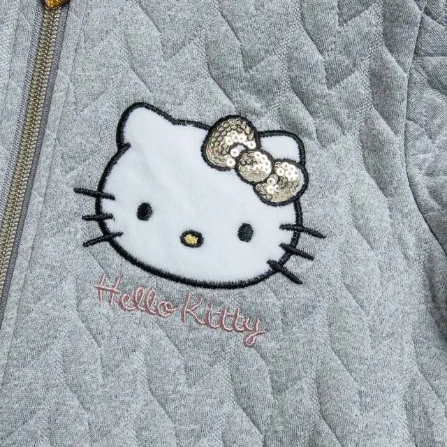 Ζακέτα Hello Kitty με ανάγλυφη υφή και κέντημα 3