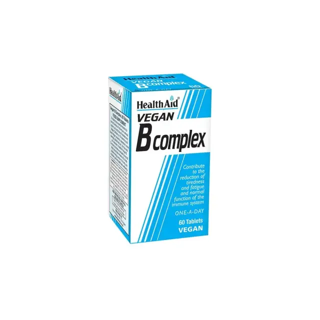 Health Aid Vegan B-Complex Συμπλήρωμα Διατροφής με Σύμπλεγμα Βιταμινών Β 60 ταμπλέτες