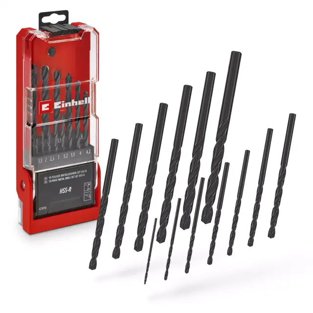 Einhell 49423013 - Σετ τρυπανιών μετάλλου HSS-R 13 τεμαχίων, Ø 1,5–6,5 mm