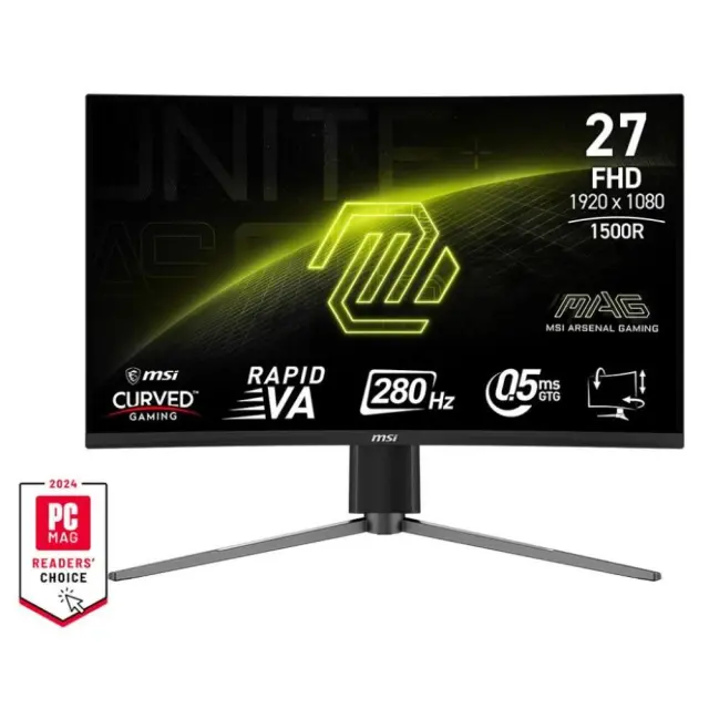 MSI PRO 276CPXF VA HDR Curved Monitor 27" FHD 1920x1080 280Hz με Χρόνο Απόκρισης 0.5ms GTG