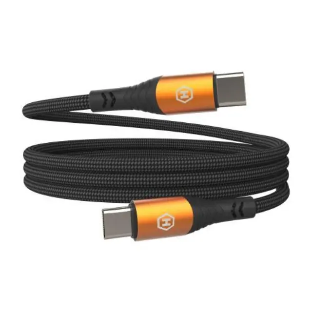 Καλώδιο Σύνδεσης USB 2.0 Hammer Magnetic Braided USB C σε USB C 100W 1m Μαύρο N68102