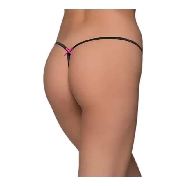 Milena Γυναικείo Micro G-String Τούλι & Δαντέλα, Χρώμα Μαύρο - M 2
