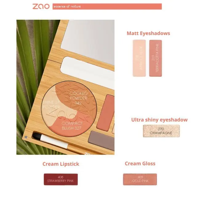 Zao Organic Desert Rose Palette – Βιολογική πολυχρηστική παλέτα μακιγιάζ για πρόσωπο, μάτια & χείλη 2