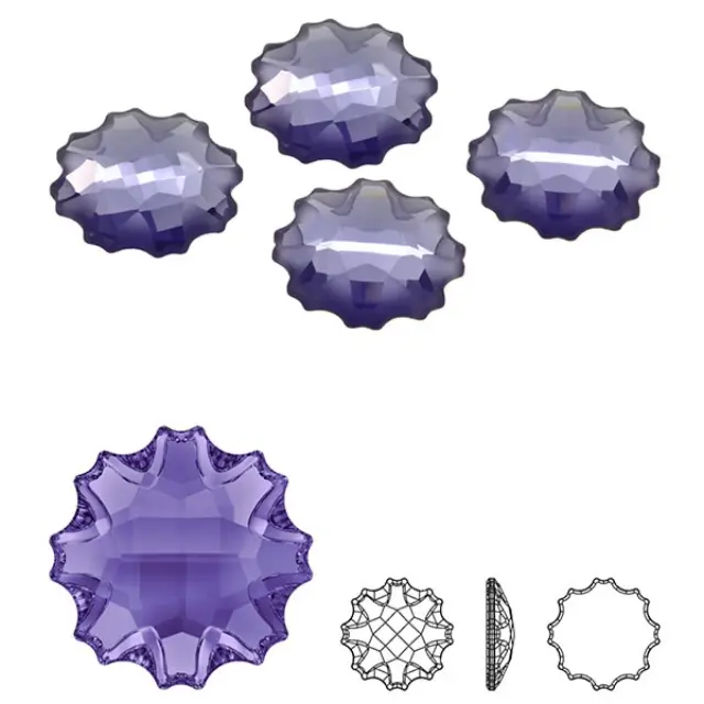 Swarovski 2612 Jelly Fish Tanzanite 10mm - 2τεμ