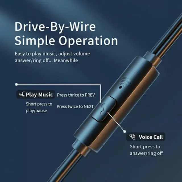 Awei TC-7 In-ear Handsfree με Βύσμα USB-C Μαύρο 3