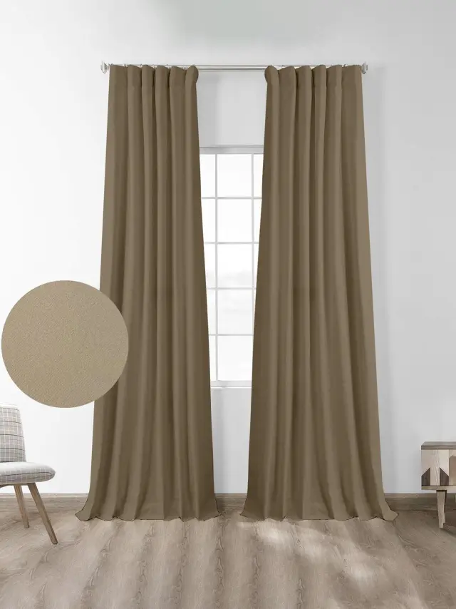 Κουρτίνα μπλακάουτ Lago Mocha 145×280 Sunshine