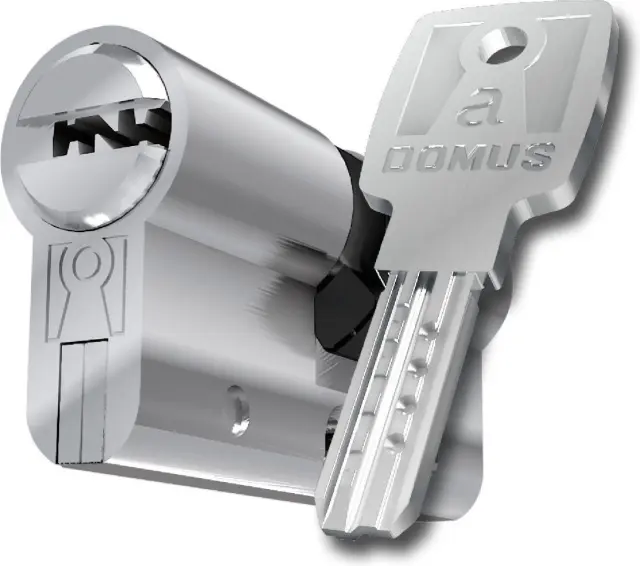 Domus 24065K - Alfa Αφαλός για Τοποθέτηση σε Κλειδαριά 65mm 30/35 σε Ασημί Χρώμα