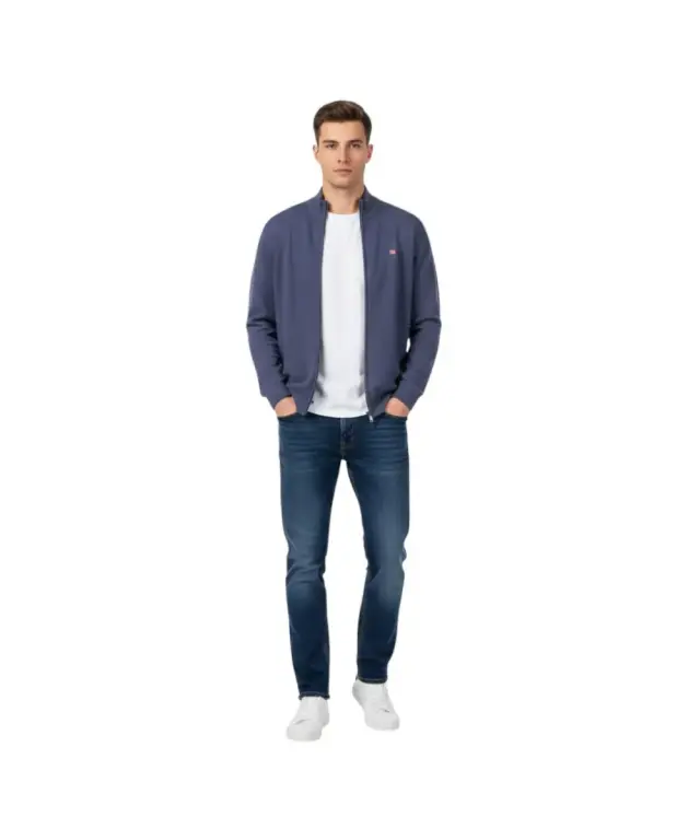 Napapijri - Ανδρική Ζακέτα Πουλόβερ Decatur 2.0 FZ Relaxed Fit NP0A4H0W-176 Μπλε Σκούρο - S