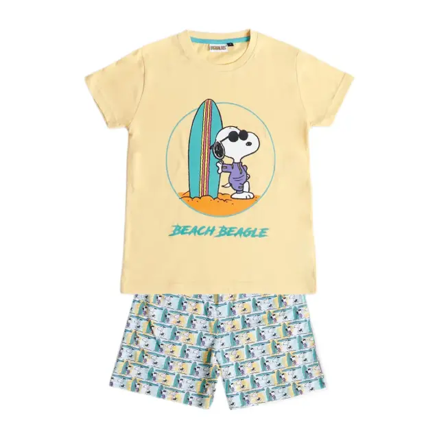 Admas Παιδική Πυτζάμα Αγόρι Snoopy Beach Beagle, Χρώμα Amarillo