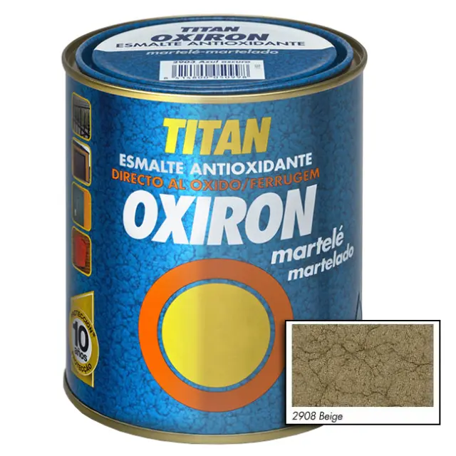 Χρώμα Αντισκωριακό Σφυρηλατό TITAN OXIRON MARTELE BEIGE 750ml